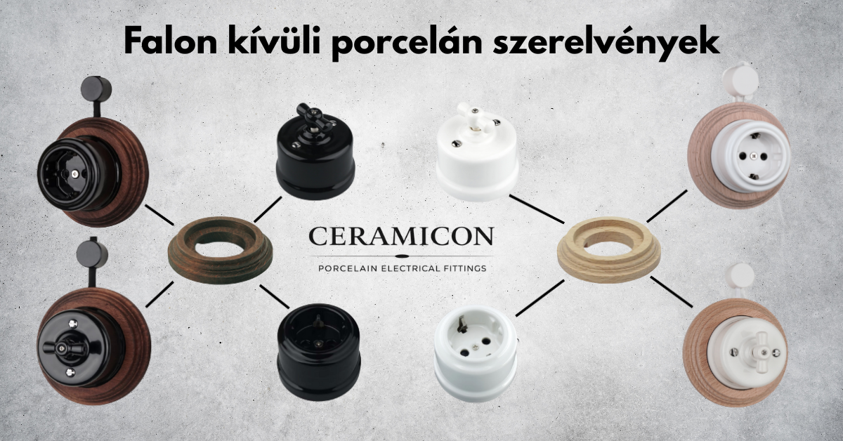 Falon kívüli porcelán szerelvények
